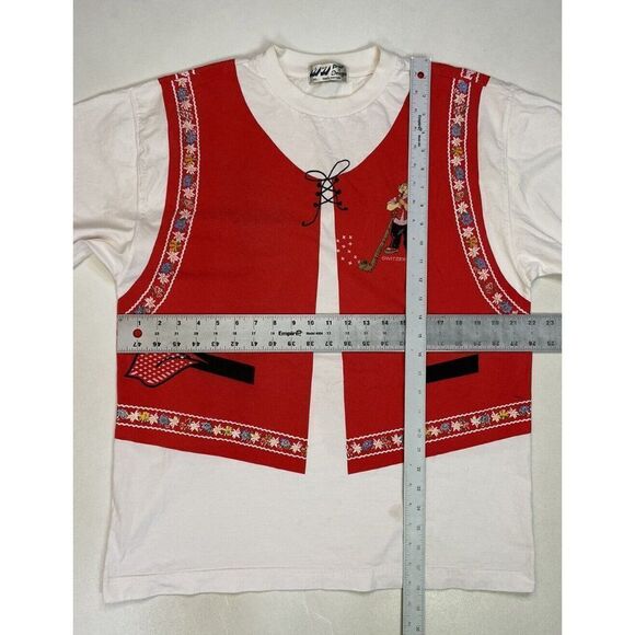 VINTAGE Switzerland Swiss National Day Saigon 1998 Graphic T-shirt Men Large 90s - Picture 9 of 9